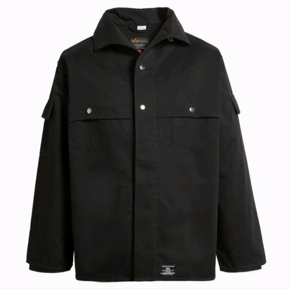 NWT Alpha Industries Black Military Mod Jacket - Small